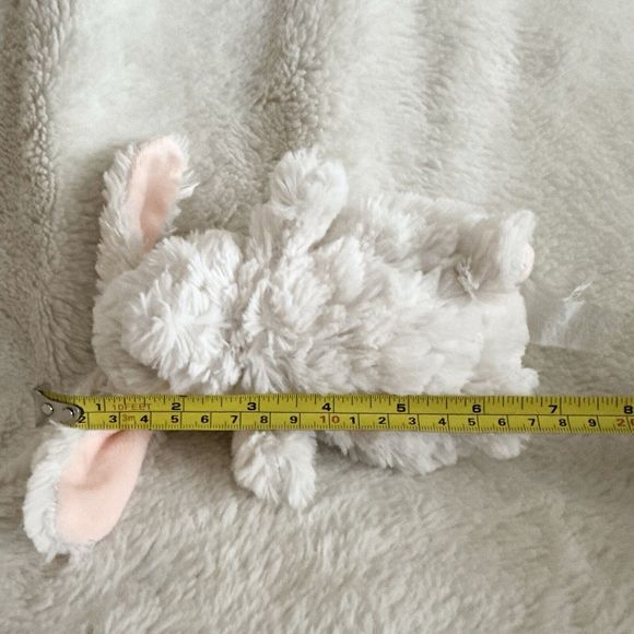 Mary Meyer White Putty Shaggy Bunny Rabbit Baby Lovey 7” Spring Easter - Picture 4 of 4